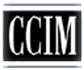 A black and white image of the ccim logo.